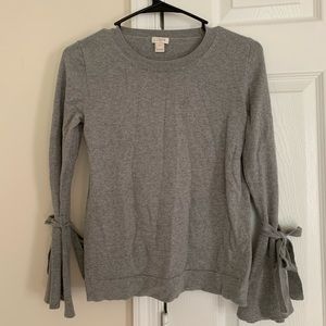 ❤️ J.Crew Factory Gray Bow Sweater XXS ❤️